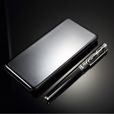 Huawei P30 juodas VIEW WINDOW dėklas 7