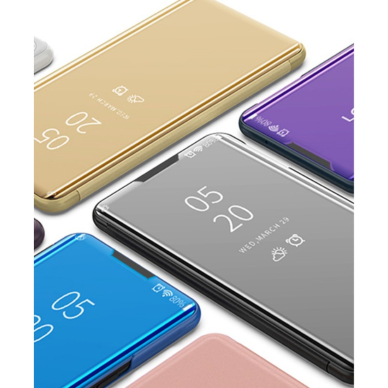 Huawei P30 Lite sidabro spalvos VIEW WINDOW dėklas 4