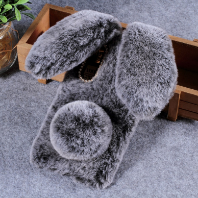 Huawei P30 pilka nugarėlė Fluffy rabbit 1