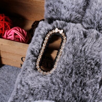 Huawei P30 pilka nugarėlė Fluffy rabbit 2