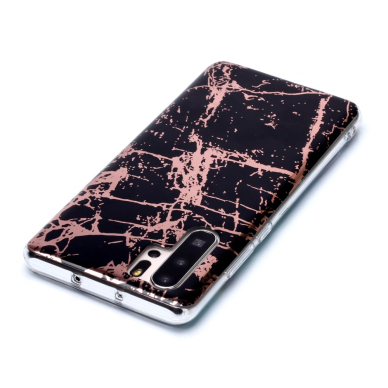 Huawei P30 PRO Tracy nugarėlė Black&Gold Marble 3