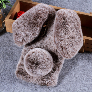 Huawei P30 brown nugarėlė Fluffy rabbit 1