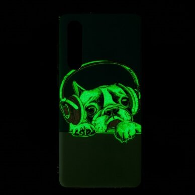 Huawei P30 Tracy šviečianti tamsoje nugarėlė Dog with Headset 5