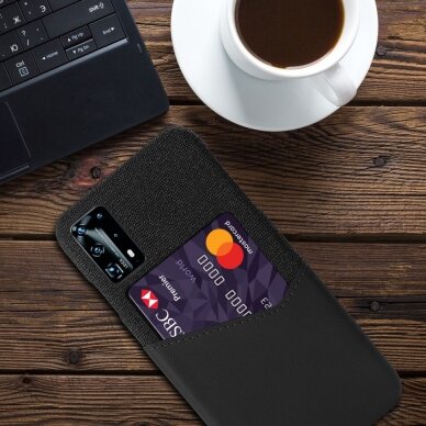 Huawei P40 juoda Tracy nugarėlė Cloth Slot 1