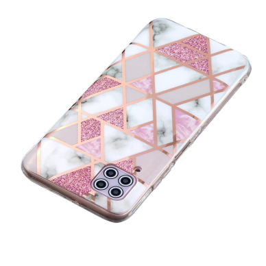 Huawei P40 Lite Tracy nugarėlė Geometric rose marble 3