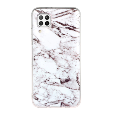 Huawei P40 Lite Tracy White+Grey Marble nugarėlė 1