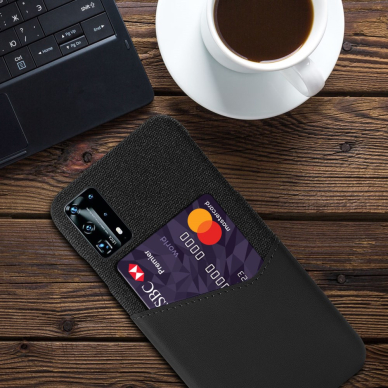 Huawei P40 PRO juoda Tracy nugarėlė Cloth Slot 1