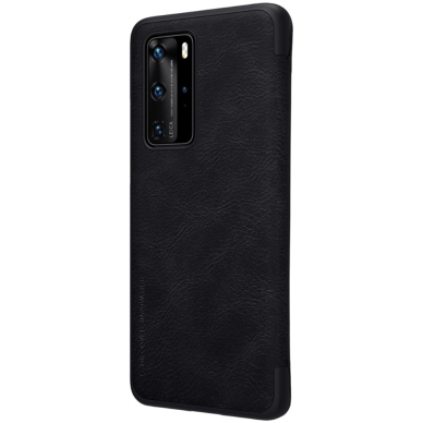 Huawei P40 PRO juodas odinis QIN dėklas 3