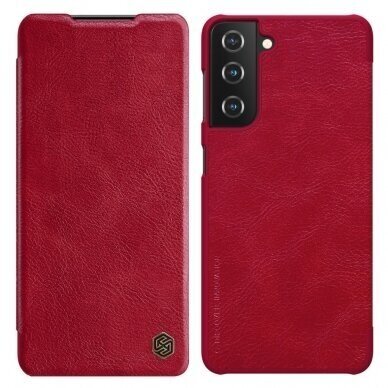 Huawei P40 PRO raudonas odinis QIN dėklas