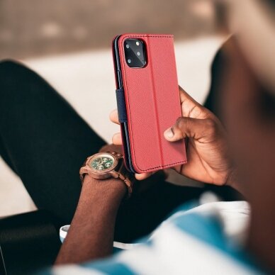 Huawei P9 Lite 2017 raudonas Fancy Diary dėklas 7