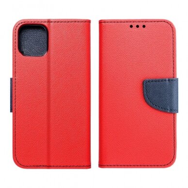 Huawei P9 Lite 2017 raudonas Fancy Diary dėklas 4