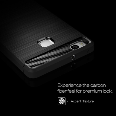 Huawei P9 Lite juoda LYGCARBON nugarėlė 2