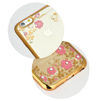 Huawei Y5 2018 rausva perfect FLOWERS nugarėlė 1