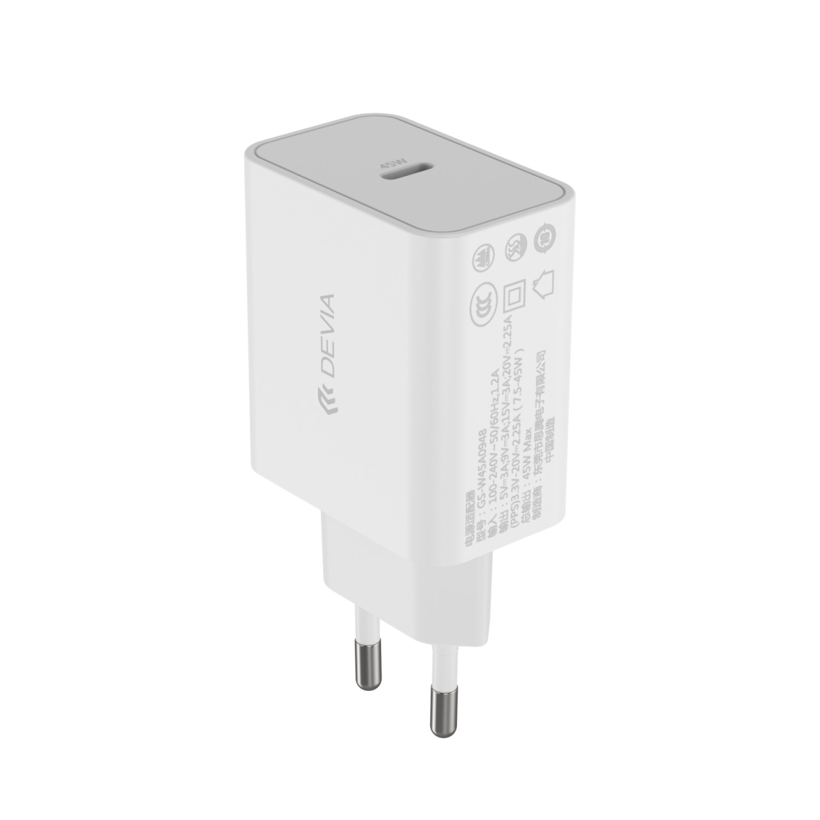 Įkroviklis buitinis ROCKET PD Type-C 45W DEVIA 2