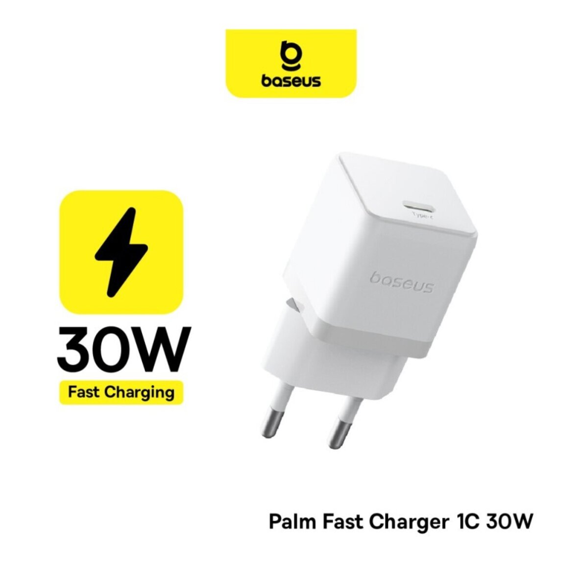 Įkroviklis buitinis su laidu Type-C to Type-C BASEUS Palm 30W PD3.0 P10111605213-01 white 1