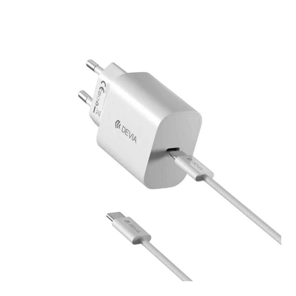 Įkroviklis buitinis su laidu Type-C to Type C Smart Series GaN Charge PD 30W DEVIA 1 Įkroviklis buitinis su laidu Type-C to Type C Smart Series GaN Charge PD 30W DEVIA 1