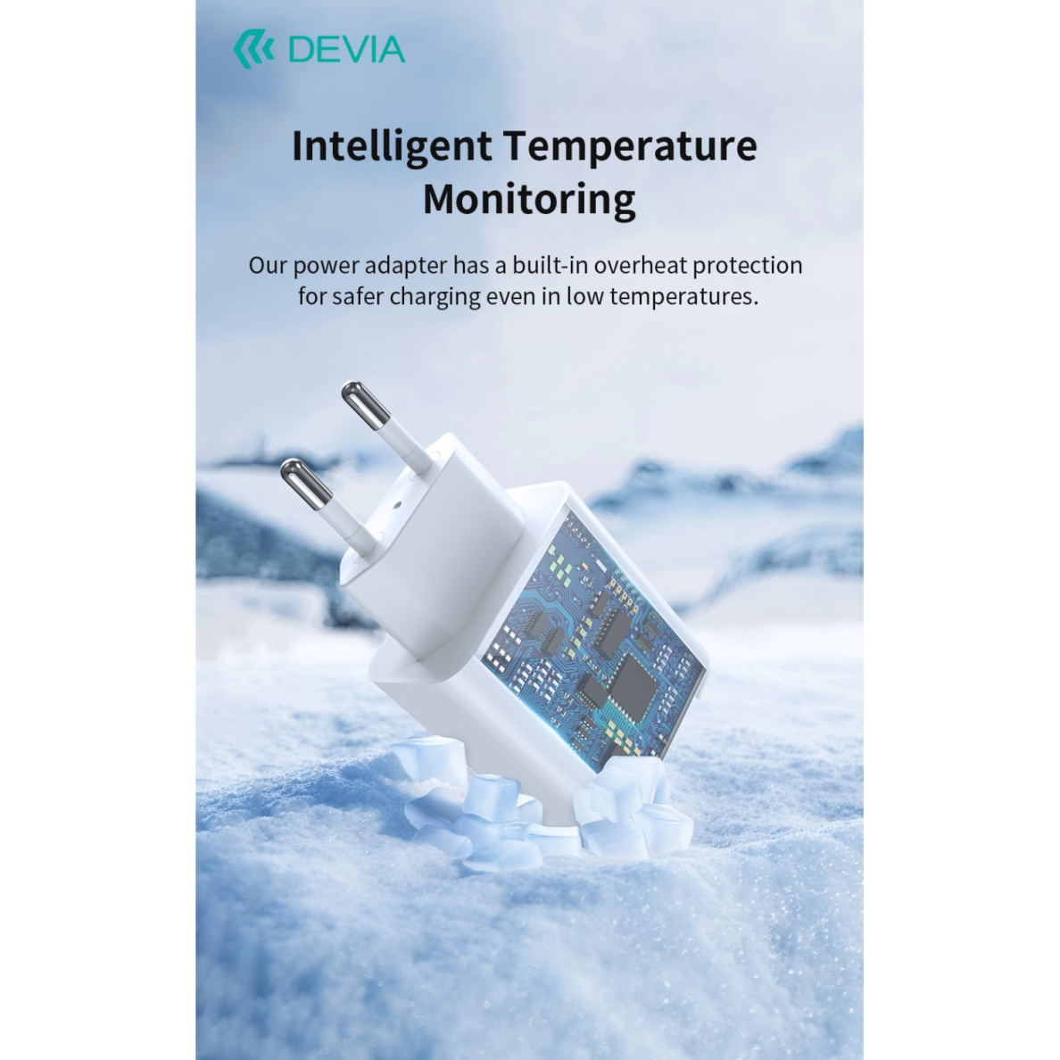 Įkroviklis buitinis su laidu Type-C to Type-C Rocket PD QUICK 45W DEVIA 4