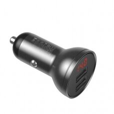 Įkroviklis auto 2xUSB BASEUS 4.8A CCALLP-01 black