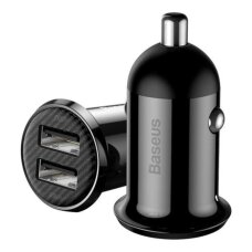 Įkroviklis auto 2xUSB BASEUS 4.8A CCALLP-01 black