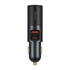 Įkroviklis auto USB+TYPE-C 120W BASEUS CCBT-C0G pilkas