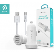 Įkroviklis automobilinis dual micro usb DEVIA