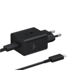 Įkroviklis buitinis su laidu SAMSUNG PD 45W Type-C to Type-C 5A black T4511XBE