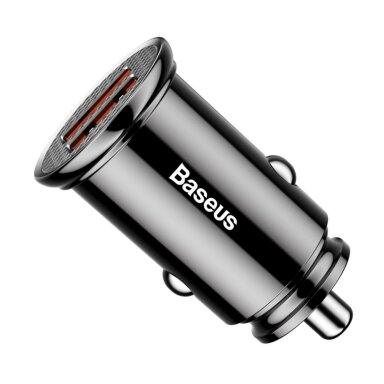 Automobilinis įkroviklis black BASEUS 2xUSB-A 30W CCALL-YD01