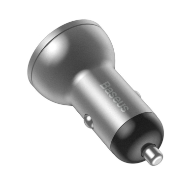 Įkroviklis auto 2XUSB 4.8 24W 5A BASEUS CCBX-0G grey 2