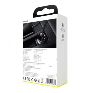 Įkroviklis auto 2xUSB BASEUS 4.8A CCALLP-01 black 2