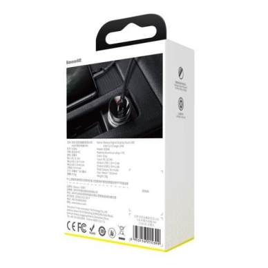 Įkroviklis auto 2xUSB BASEUS 4.8A CCALLP-01 black 2