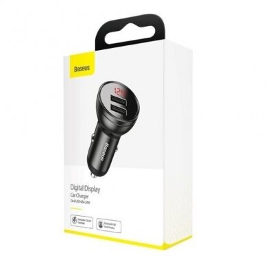 Įkroviklis auto 2xUSB BASEUS 4.8A CCALLP-01 black 3