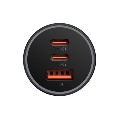 Įkroviklis auto 2XUSB QC 4.0 40W BASEUS CCJD-A0G grey 3