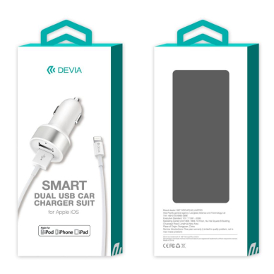 Įkroviklis auto DUAL DEVIA Iph5/6/7/8/X/11 1