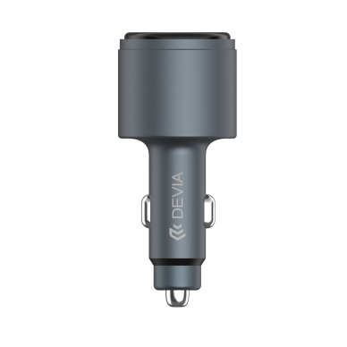 Įkroviklis auto Extreme PD+QC 2xType-C + USB 116W DEVIA 1
