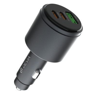 Įkroviklis auto Extreme PD+QC 2xType-C + USB 116W DEVIA 2