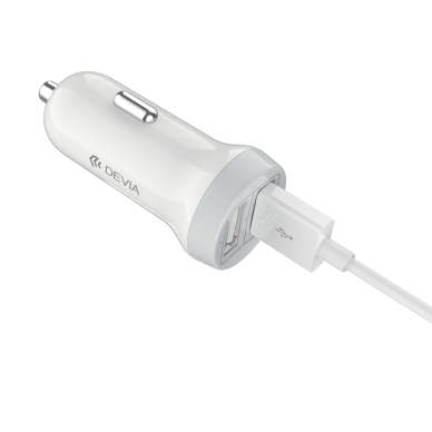 Įkroviklis auto SMART micro usb 3.1A 2USB DEVIA