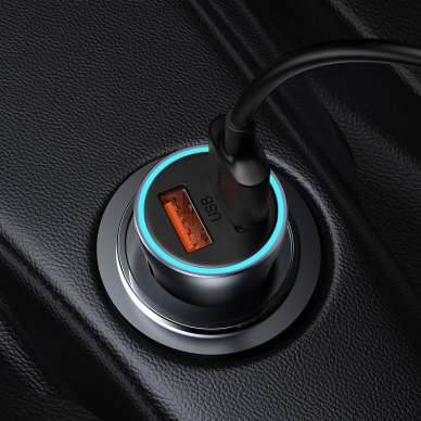Įkroviklis auto TYPE C 2XUSB QC 4.0 40W 3A BASEUS TZCCJD-A0G 11
