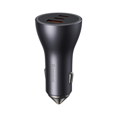 Įkroviklis auto USB + 2xType-C QC 4.0 65W BASEUS CGJP010013 1