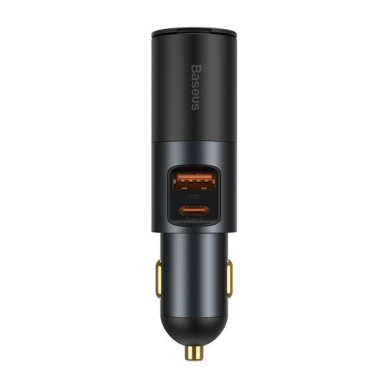 Įkroviklis auto USB+TYPE-C 120W BASEUS CCBT-C0G pilkas