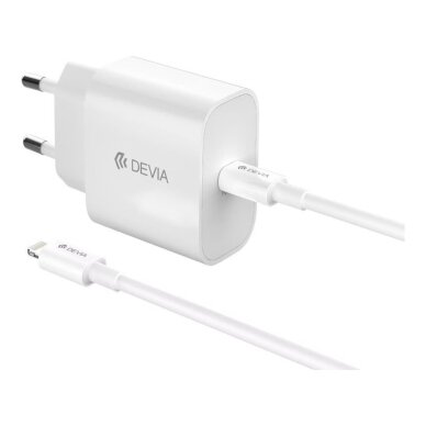 Įkroviklis buitinis su laidu Type-C to Lightning Smart Series GaN Charge PD 30W DEVIA 1