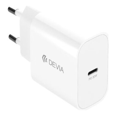 Įkroviklis buitinis su laidu Type-C to Lightning Smart Series GaN Charge PD 30W DEVIA Įkroviklis buitinis su laidu Type-C to Lightning Smart Series GaN Charge PD 30W DEVIA