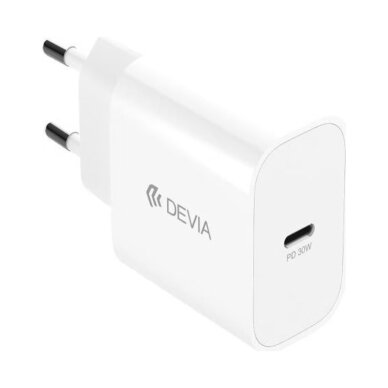 Įkroviklis buitinis su laidu Type-C to Lightning Smart Series PD 20W DEVIA