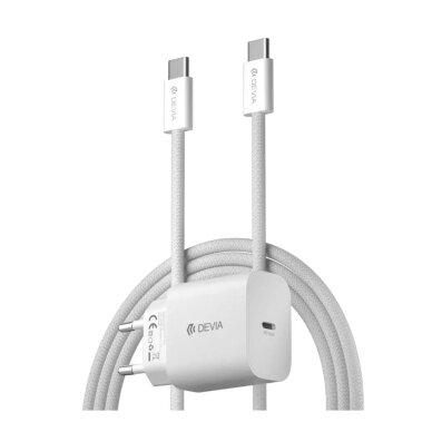 Įkroviklis buitinis su laidu Type-C to Type C Smart Series GaN Charge PD 30W DEVIA 2 Įkroviklis buitinis su laidu Type-C to Type C Smart Series GaN Charge PD 30W DEVIA 2