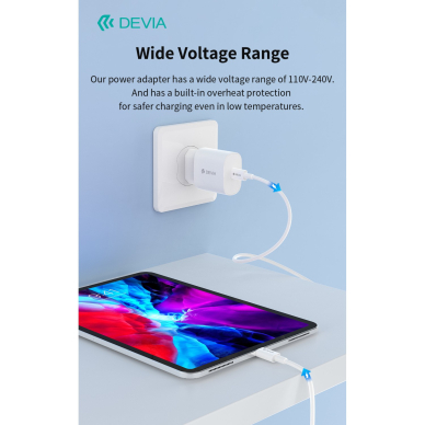 Įkroviklis buitinis Type-C Lightning Rocket PD 20W DEVIA 5