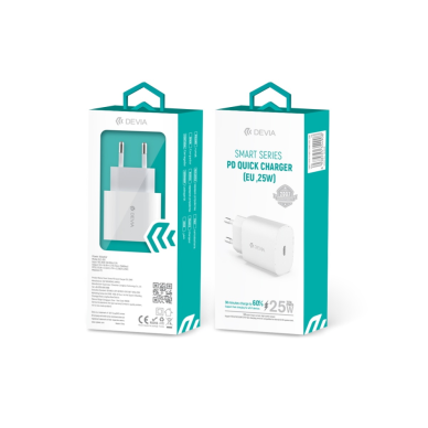 Įkroviklis buitinis Type-C to Type-C SMART PD QUICK 25W DEVIA 3