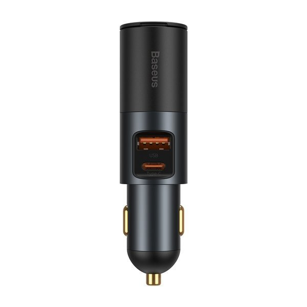 Įkroviklis auto USB+TYPE-C 120W BASEUS CCBT-C0G pilkas