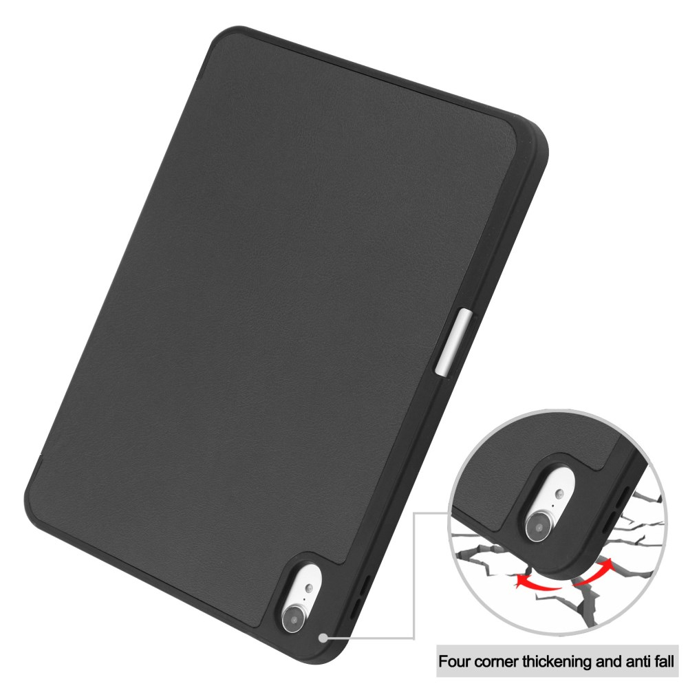 iPad 2025 (11th gen) / iPad 10.9 2022 (10th gen) black silikoninis S PEN TRIFOLD dėklas 10