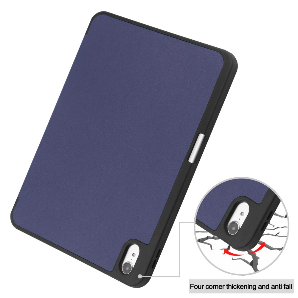 iPad 2025 (11th Gen) / iPad 10.9 2022 (10th Gen) blue silikoninis S PEN TRIFOLD dėklas 10