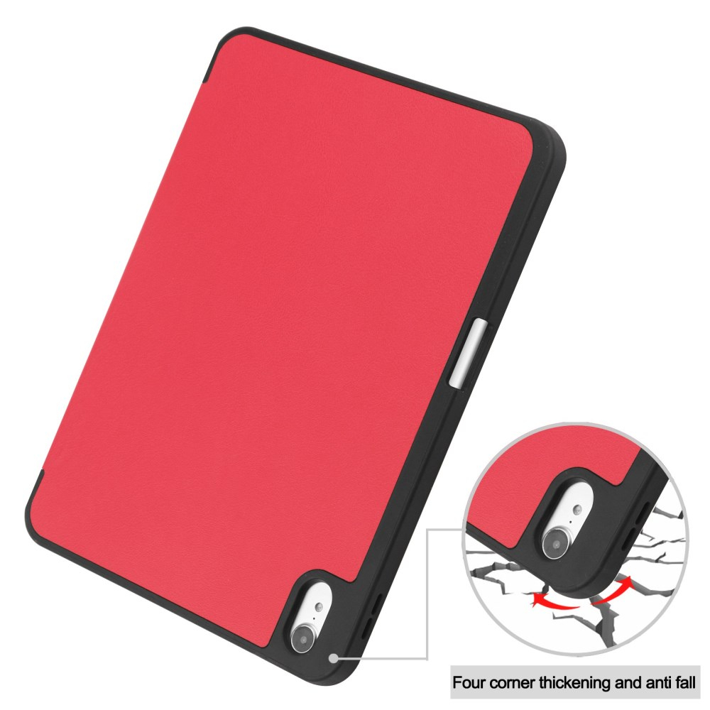 iPad 2025 (11th gen) / iPad 10.9 2022 (10th gen) red silikoninis S PEN TRIFOLD dėklas 10