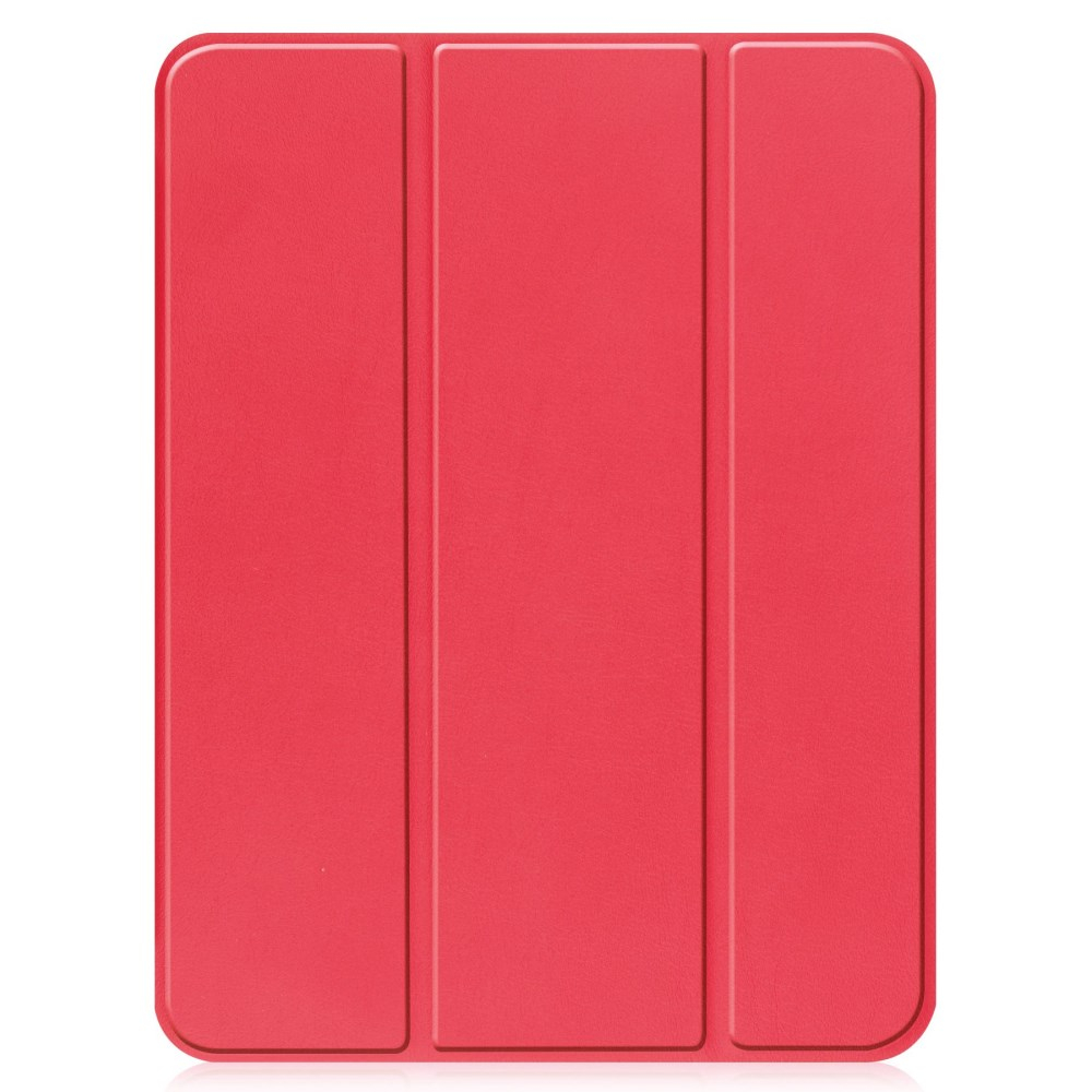 iPad 2025 (11th gen) / iPad 10.9 2022 (10th gen) red silikoninis S PEN TRIFOLD dėklas 3